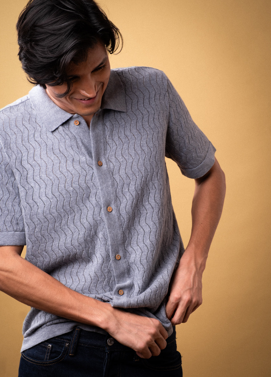 Mist Open-Knit Shirt