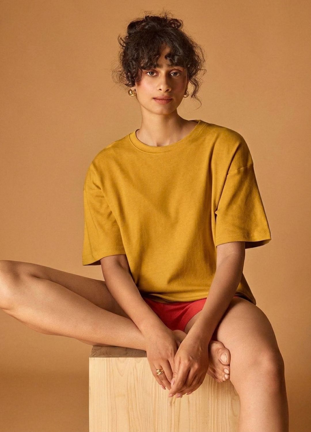Mustard Cropped Tee