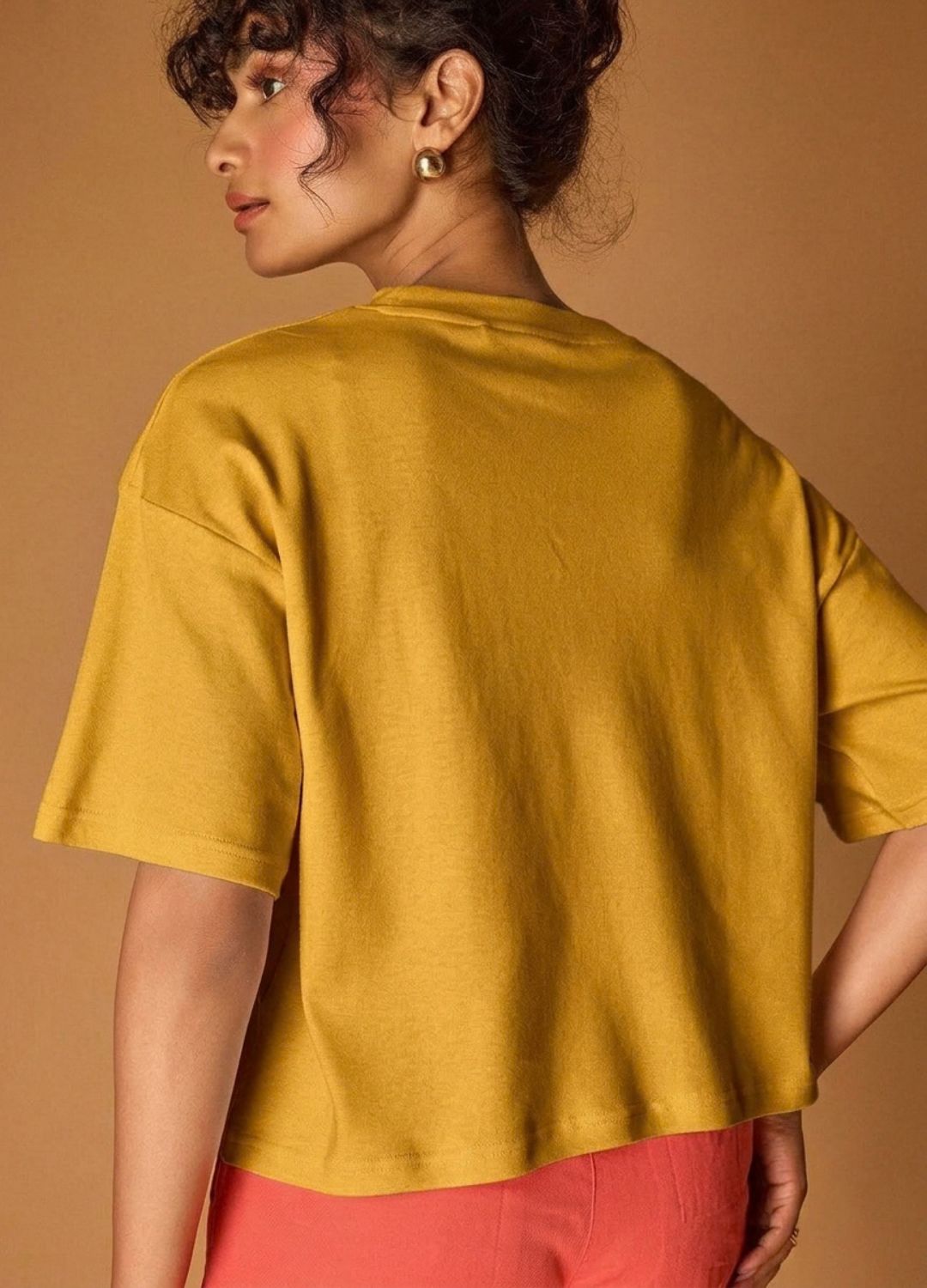 Mustard Cropped Tee