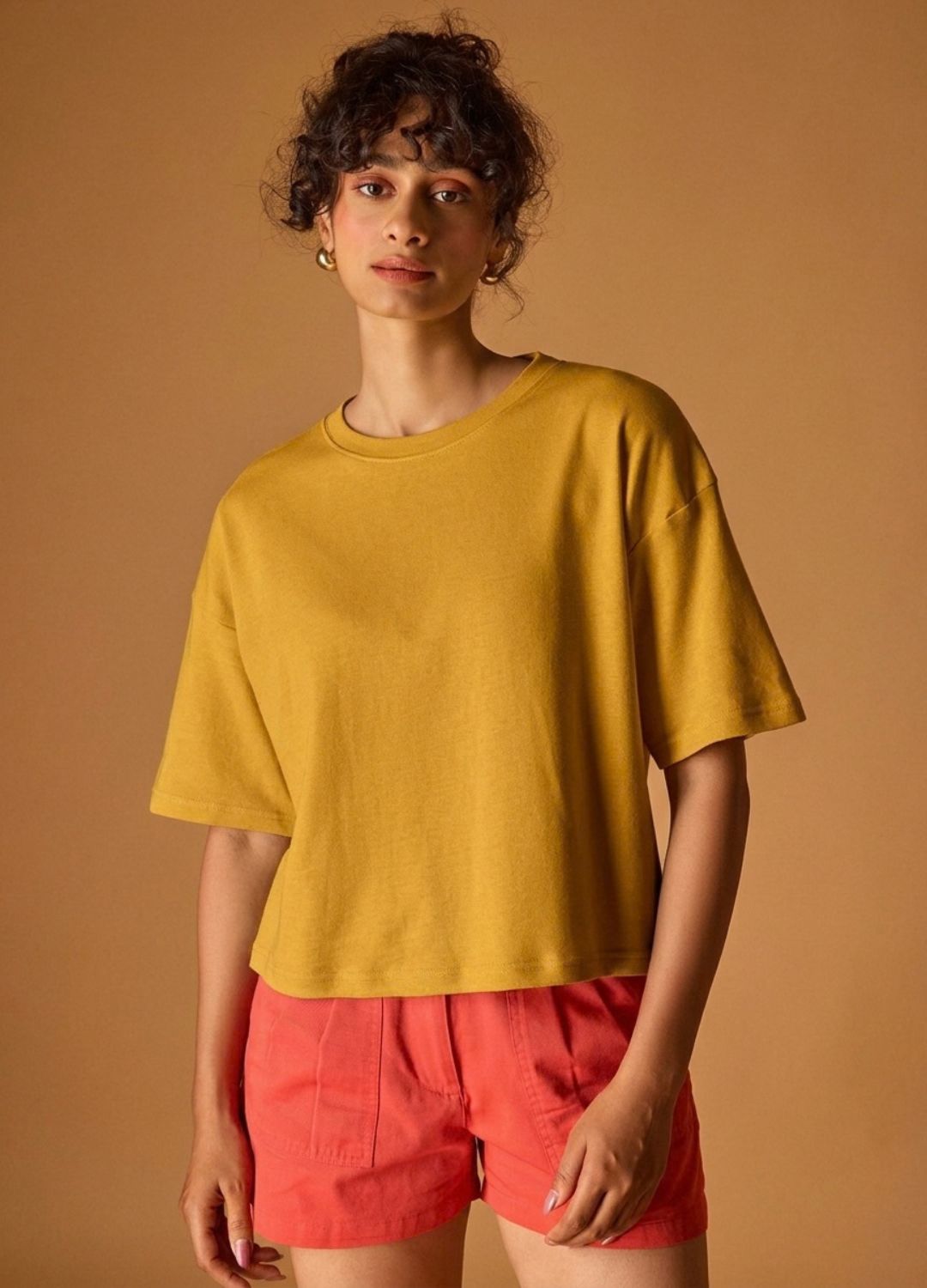 Mustard Cropped Tee