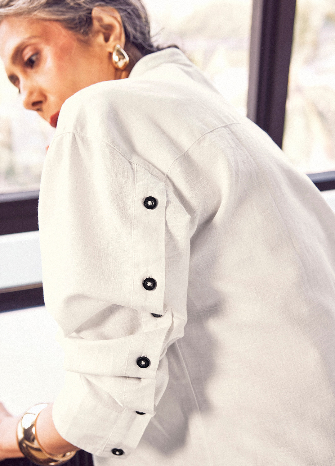 Nargis Linen Shirt In Ivory