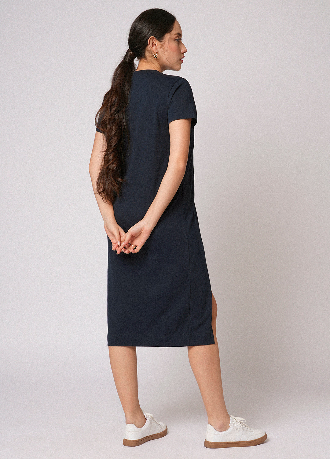 Navy T-Shirt Midi