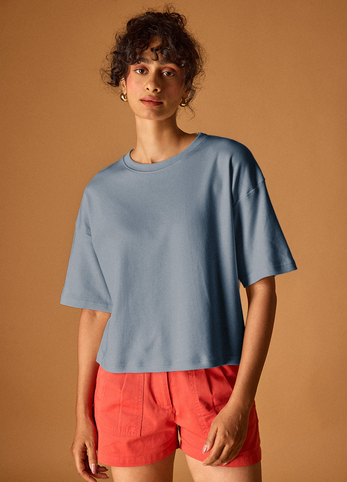Nebula Drop-Shoulder Cropped Tee
