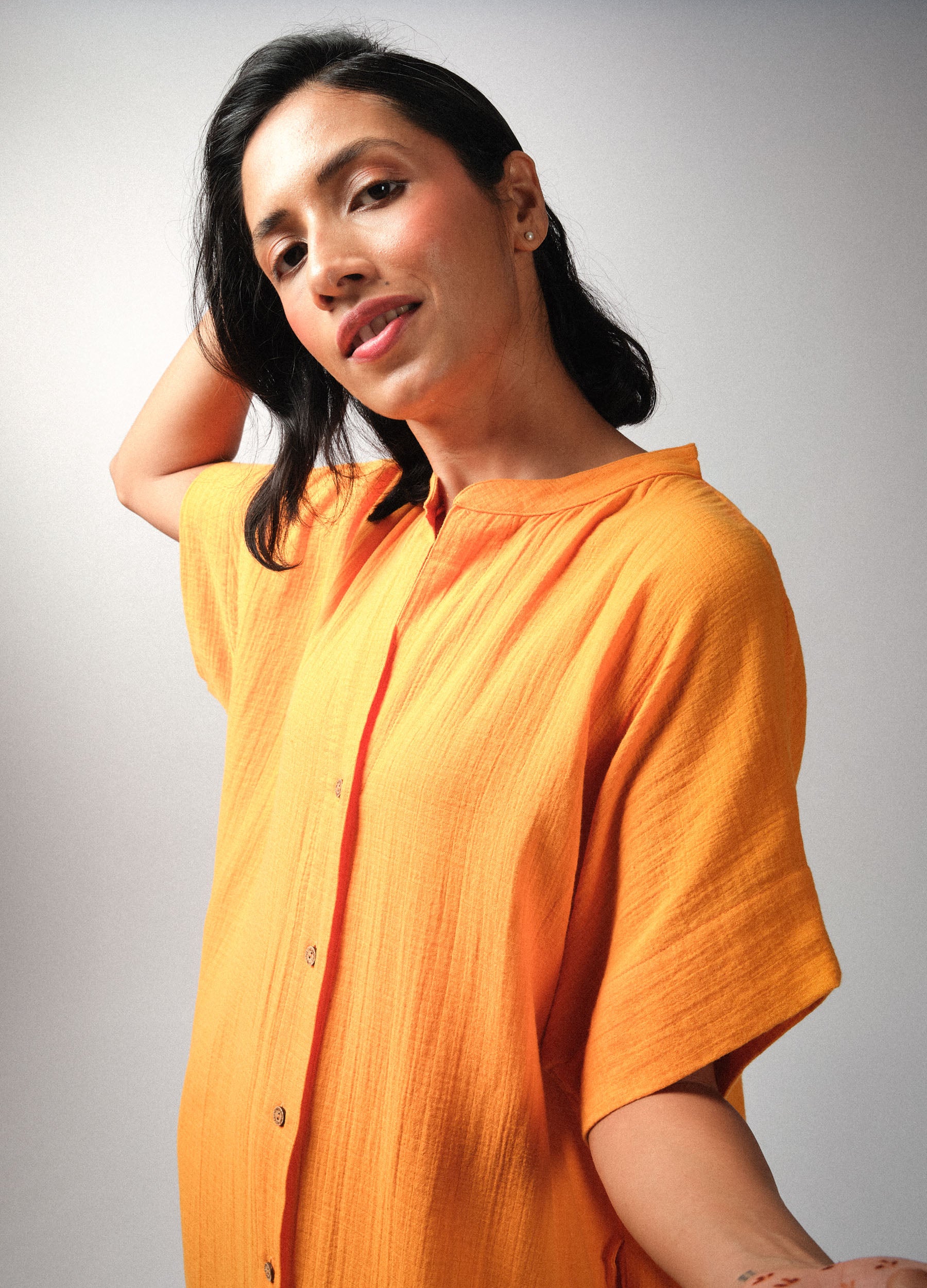 Apricot Shirt Kaftan