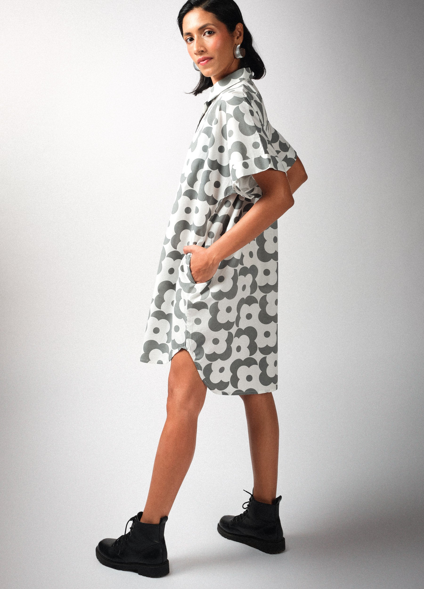 Mist Floral Shirt Dress