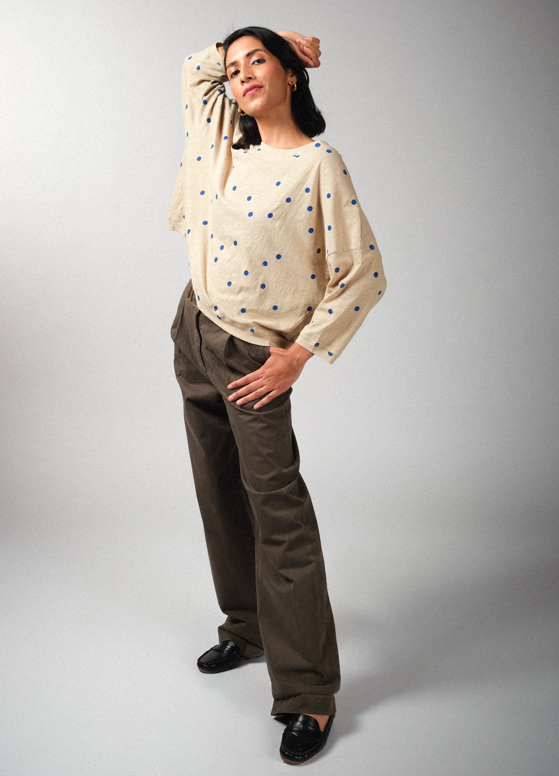 Cobalt Polka Unisize Top