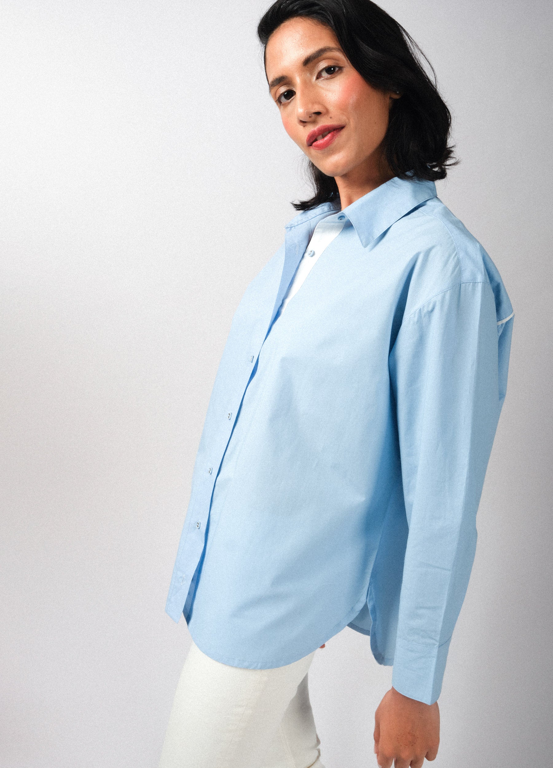 Contrast Trim Classic Shirt