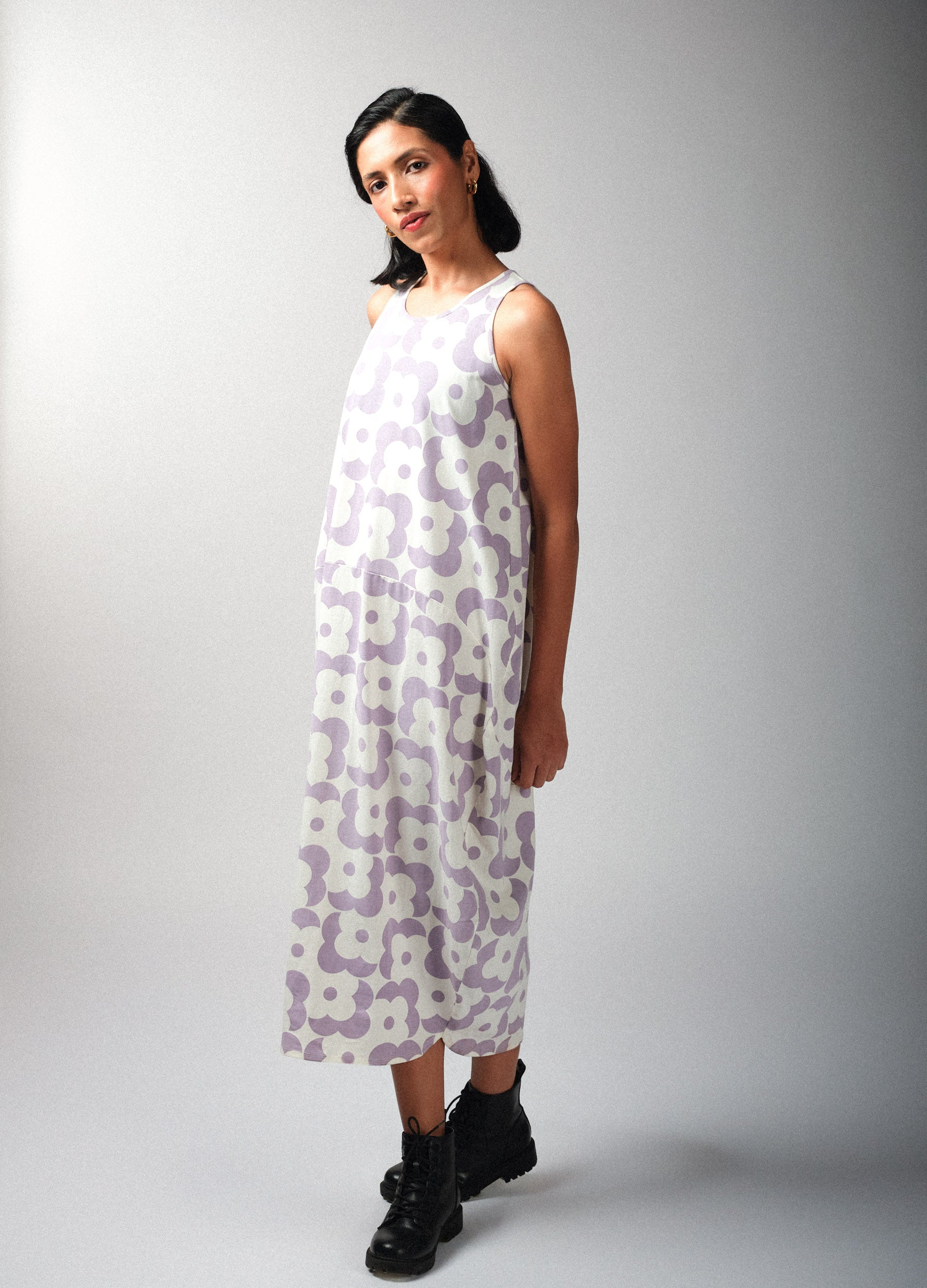 Lavender Floral Sack Dress