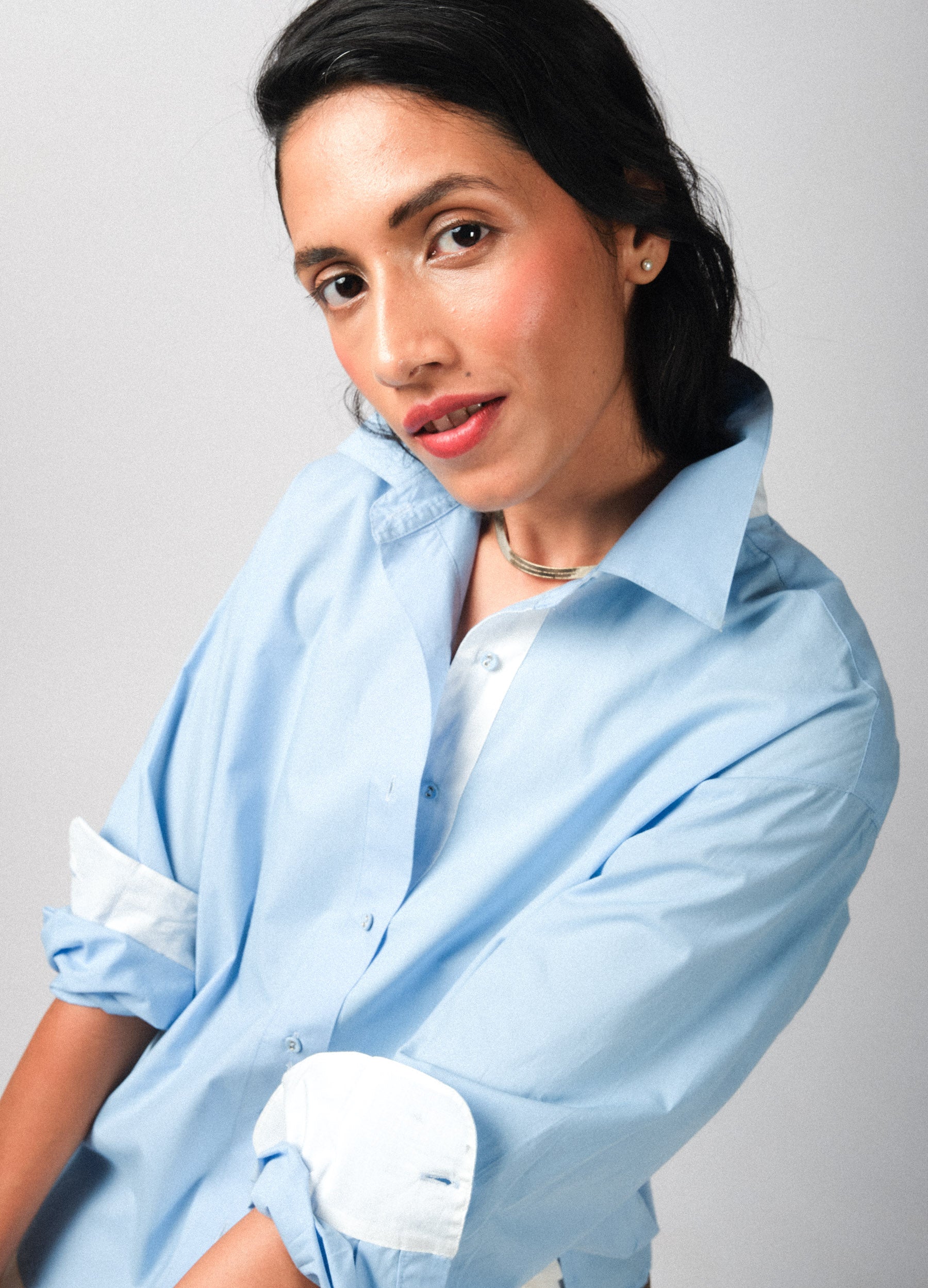 Contrast Trim Classic Shirt