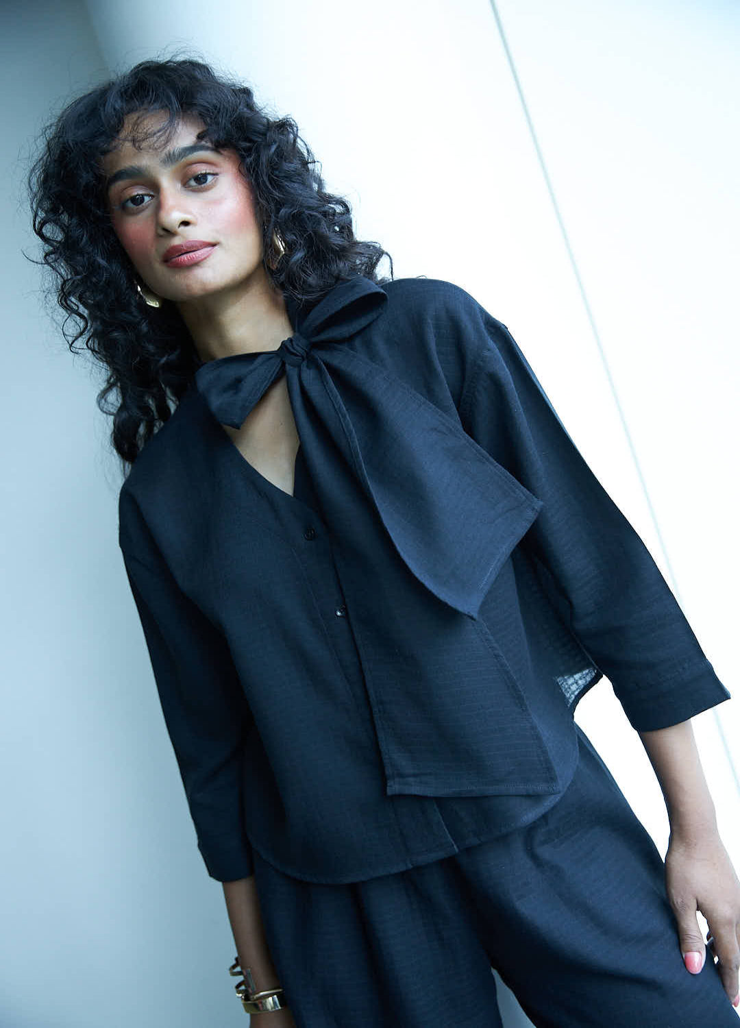 Noir Bow Shirt