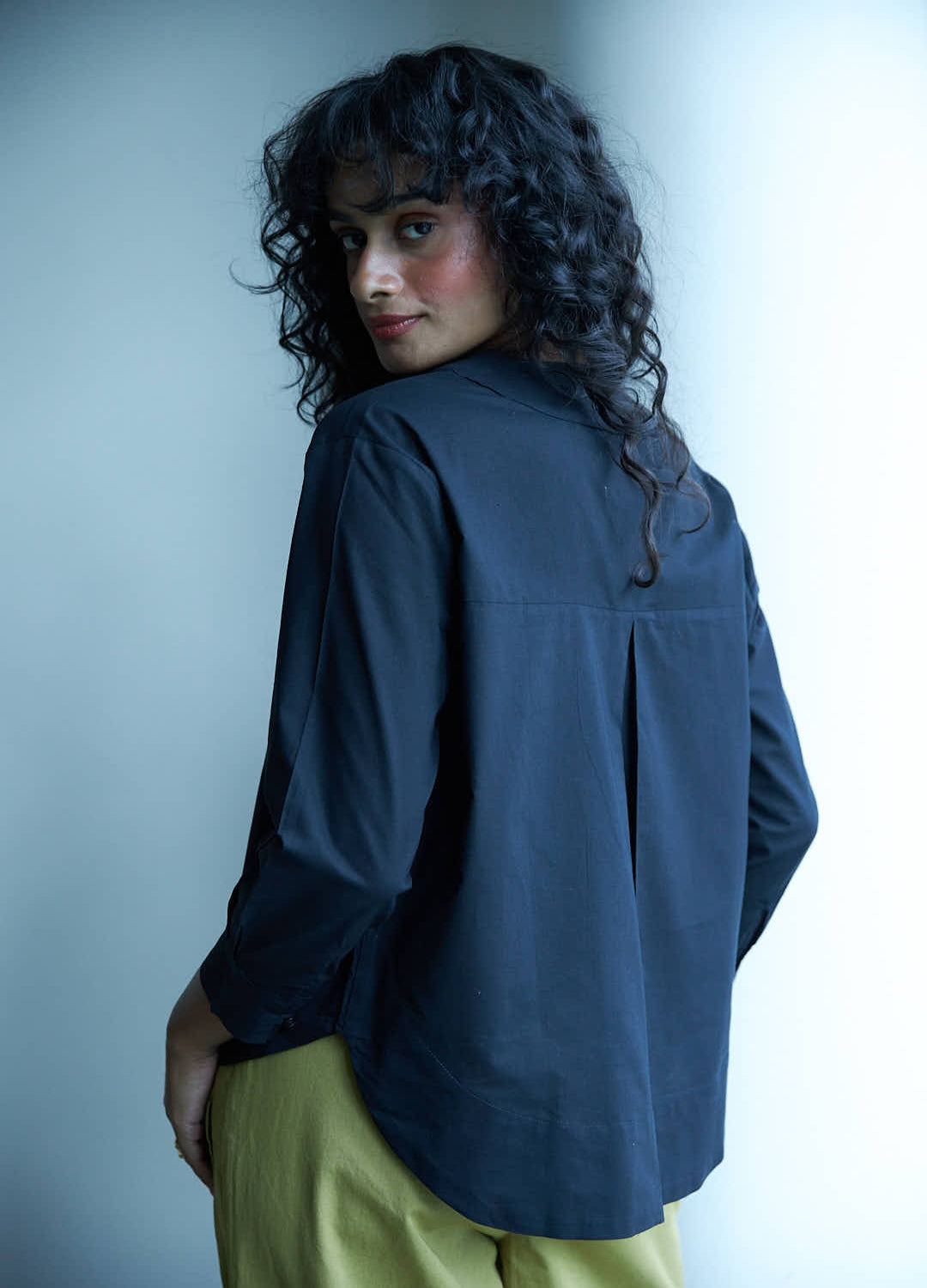 Noir V-Neck Blouse