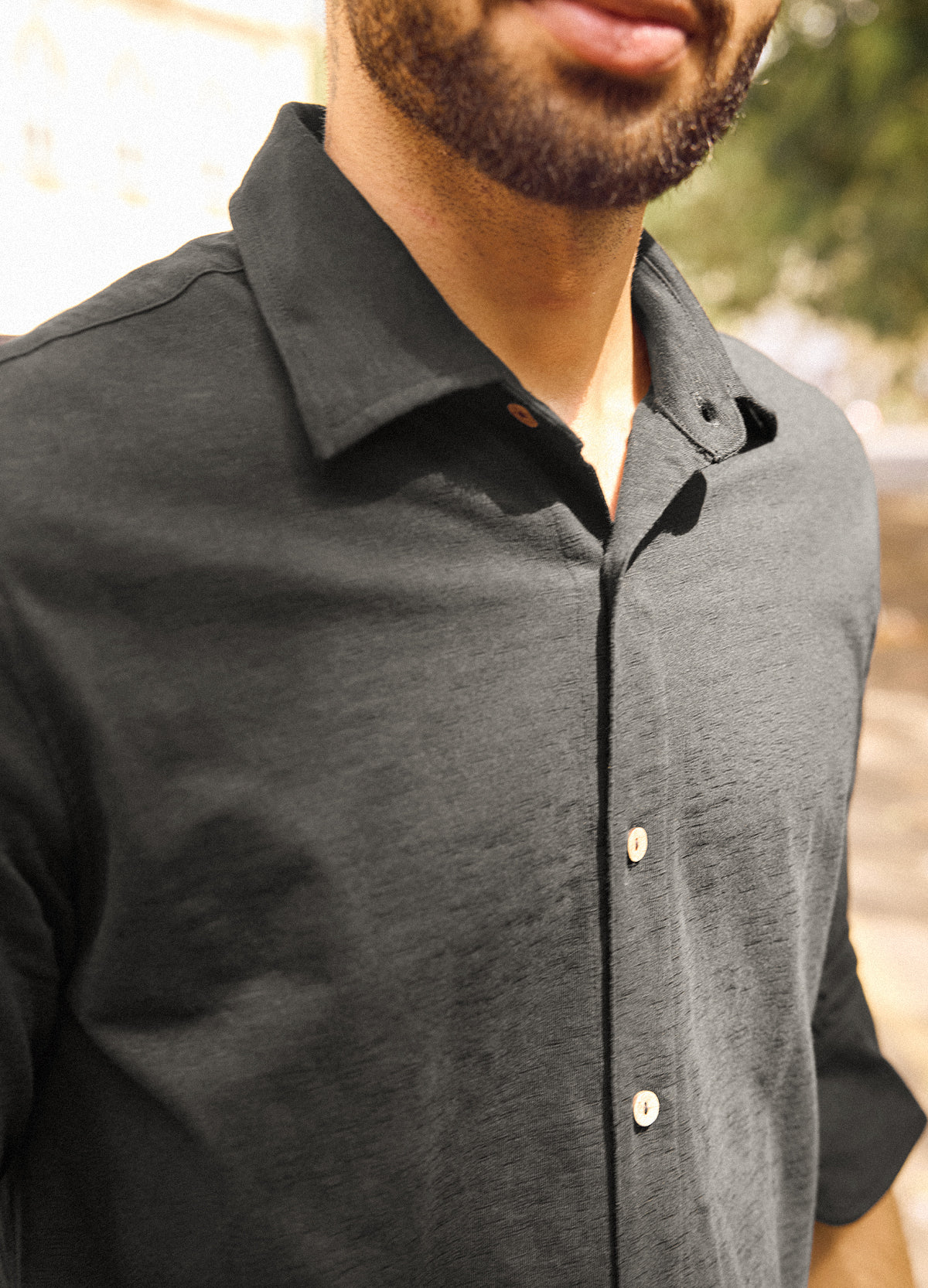 Noir Slub Knit Shirt