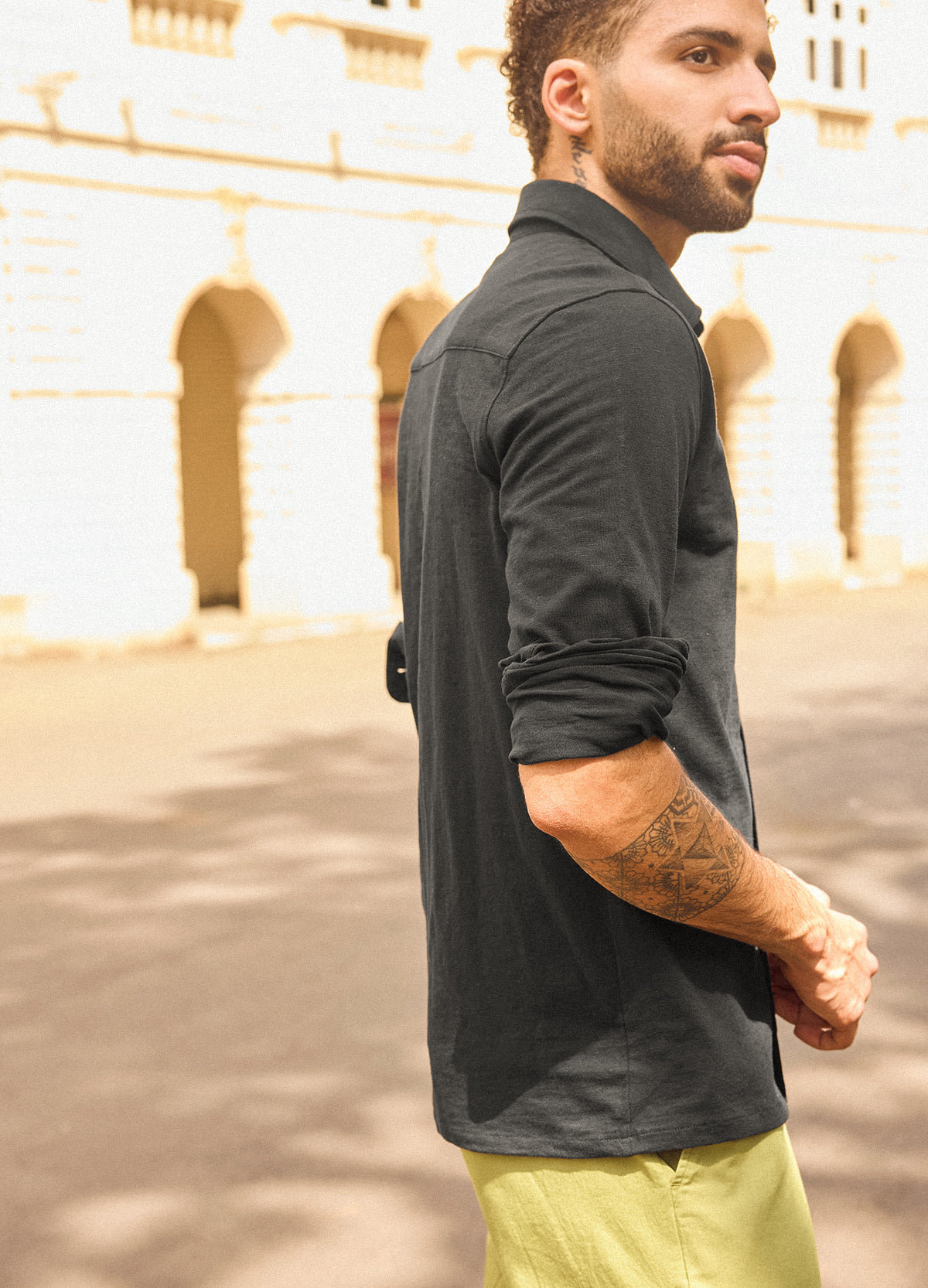 Noir Slub Knit Shirt