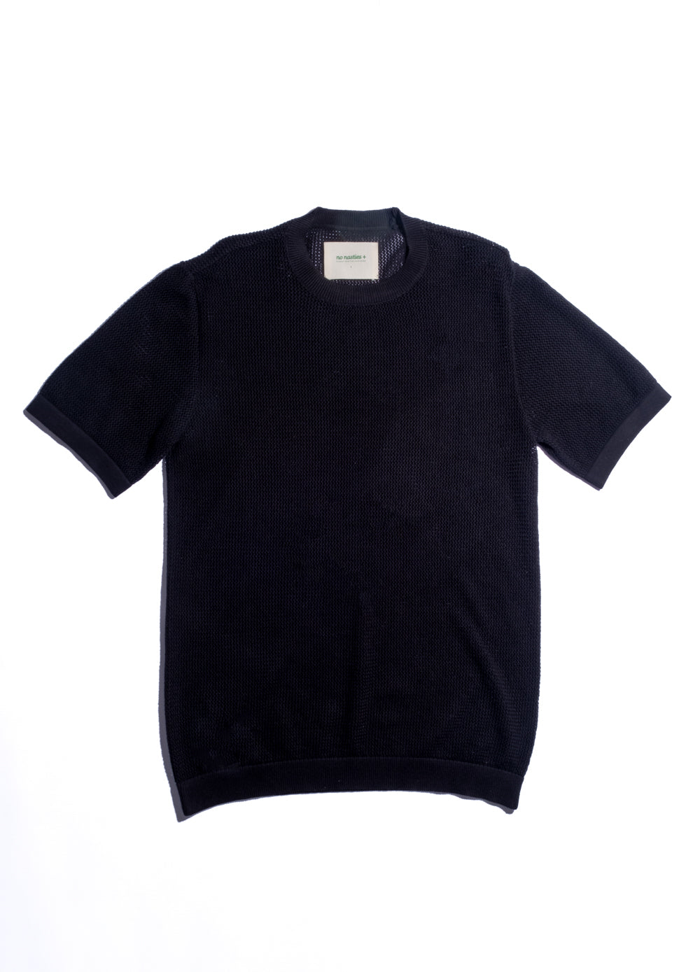 Noir Open-Knit Tee