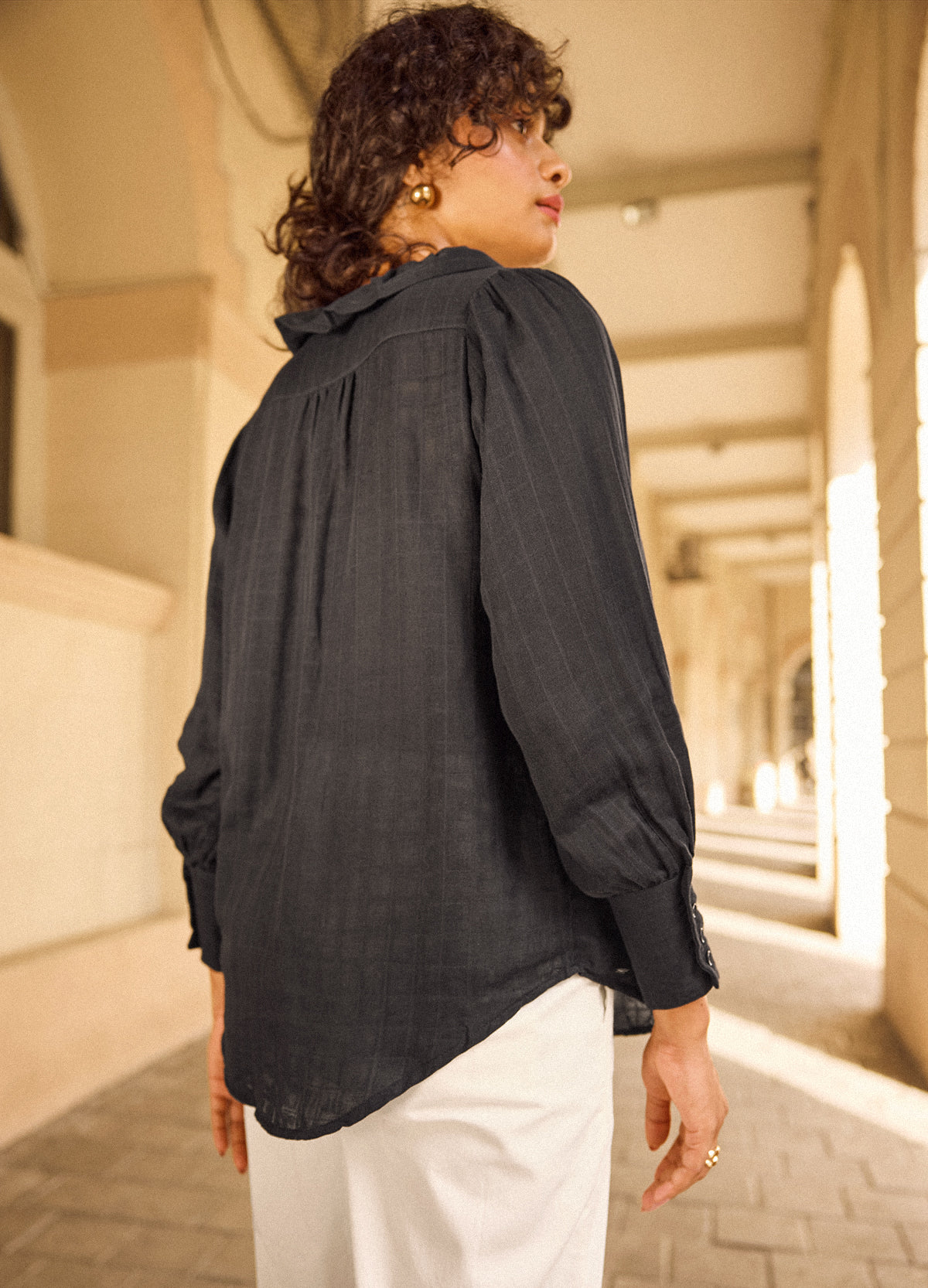 Noir Ruffle Shirt