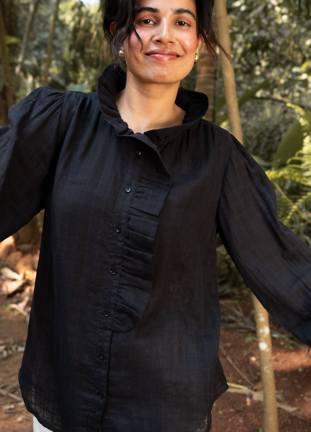 Noir Ruffle Shirt