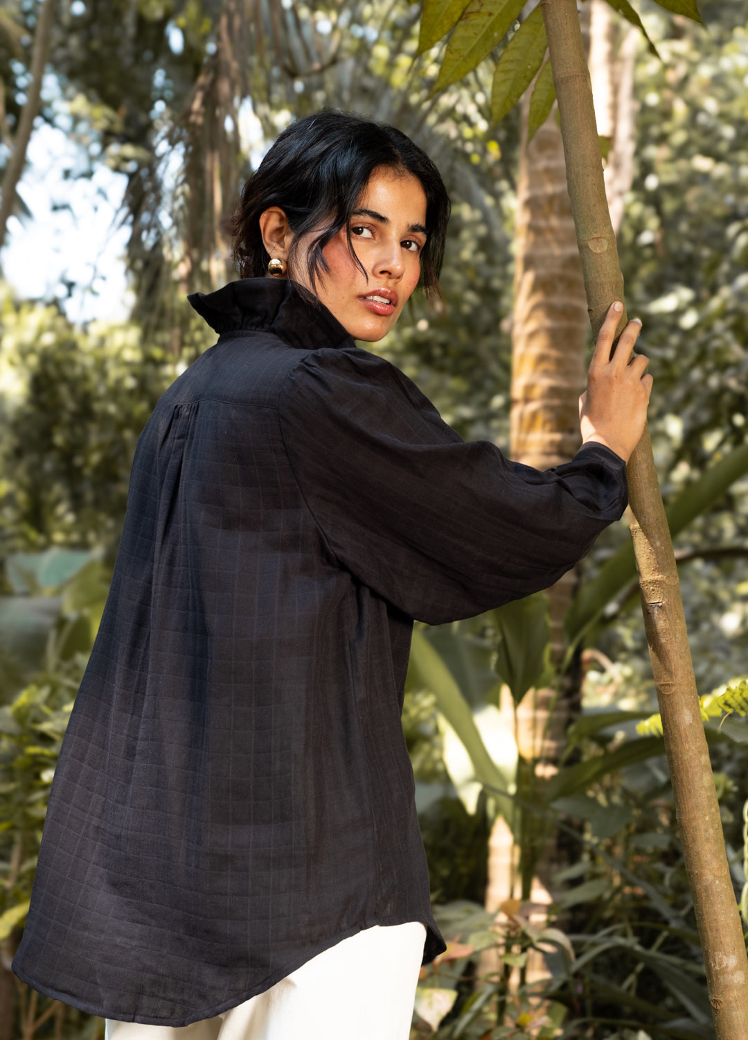 Noir Ruffle Shirt