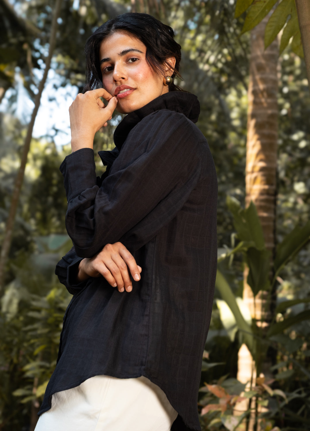 Noir Ruffle Shirt