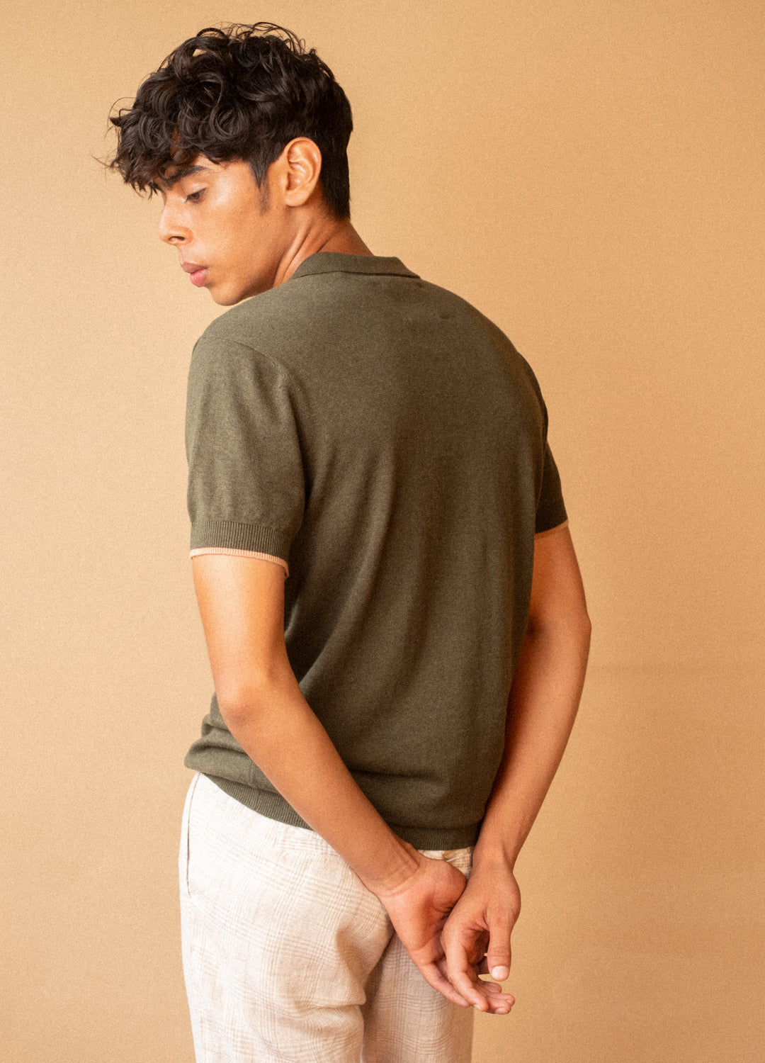 Olive Athletic Knit Polo