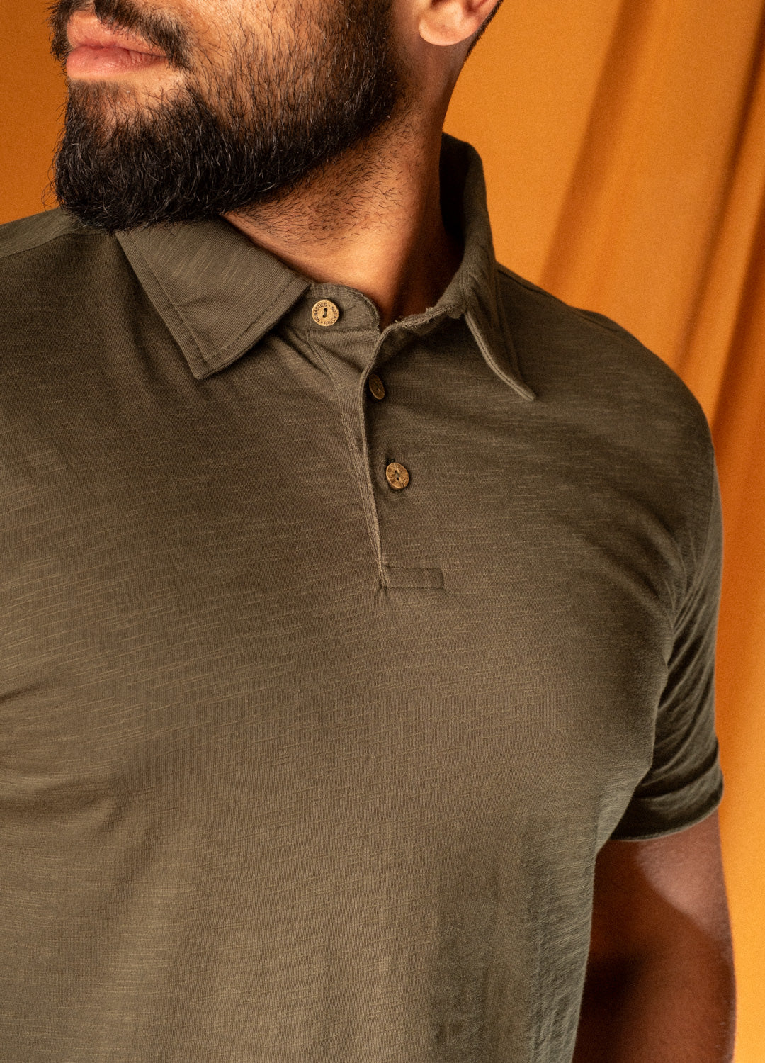 Olive Slub Polo
