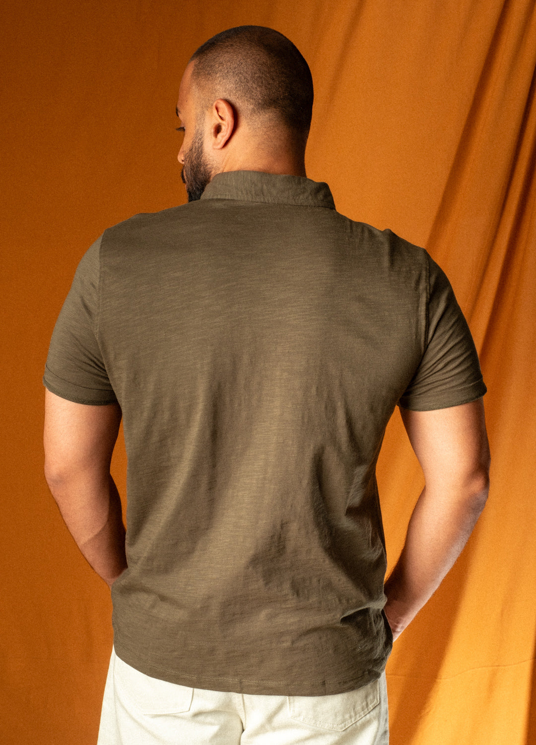 Olive Slub Polo