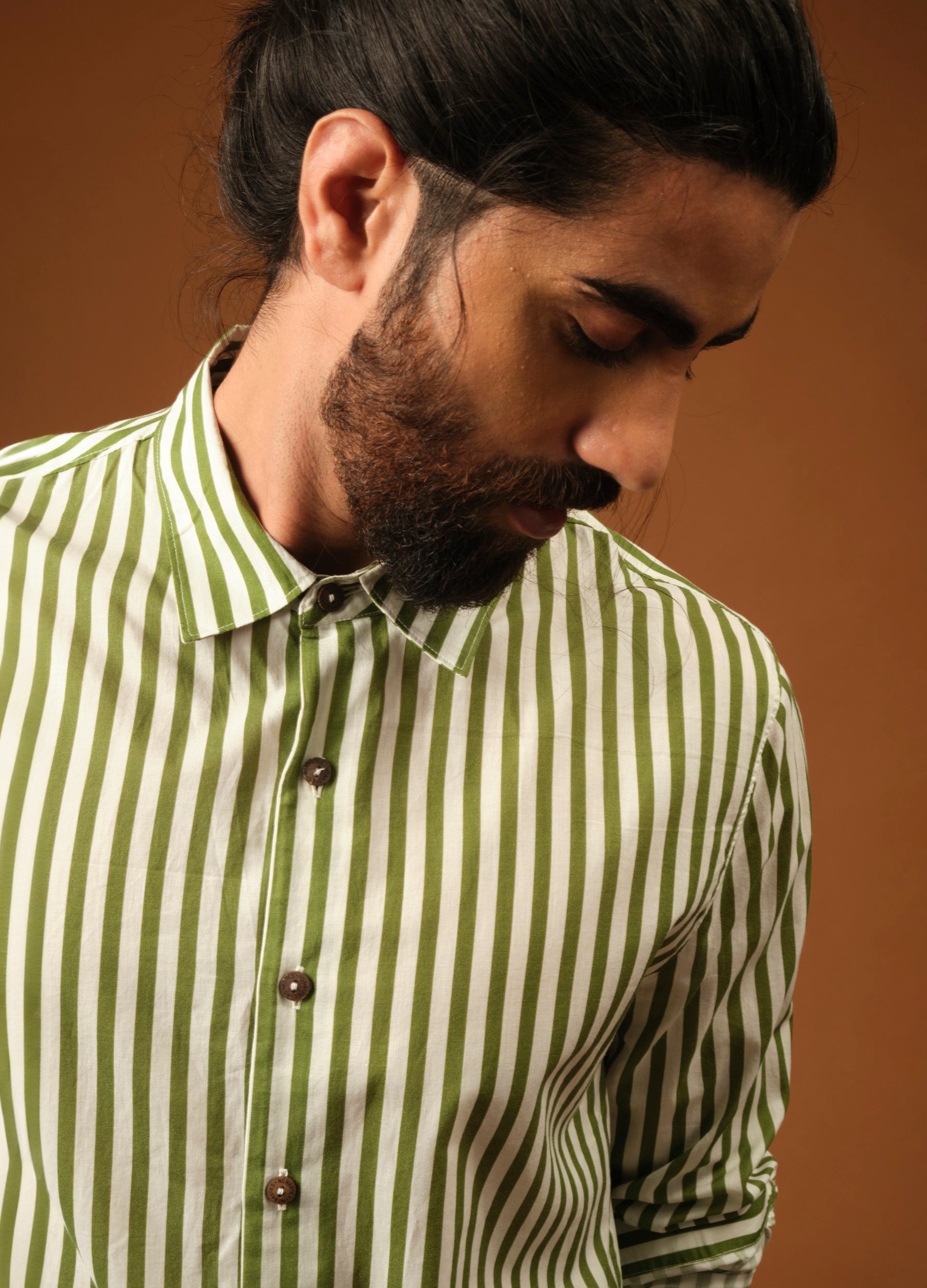 Olive Stripe Everyday Shirt