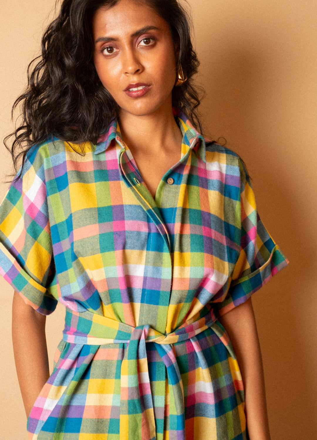 womens cotton shirt dress Picnic Organic Cotton Shirt Dress For Women Online XS