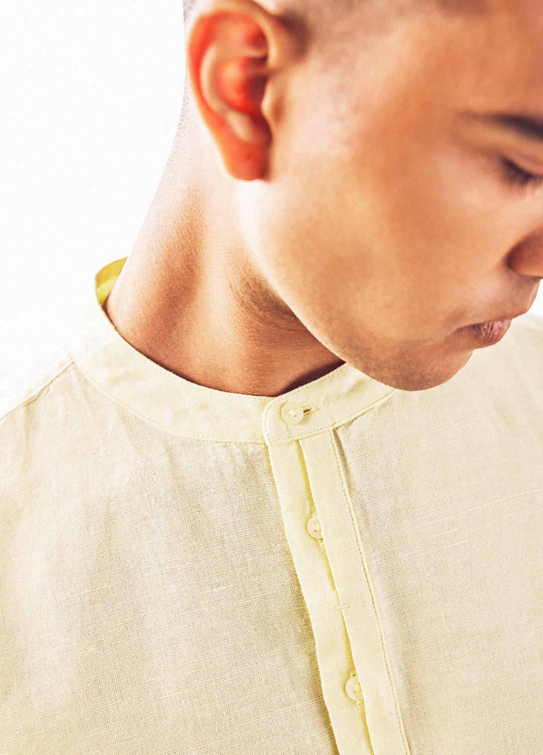 Rahman Gold Yellow Cotton Linen Shirt For Men Online