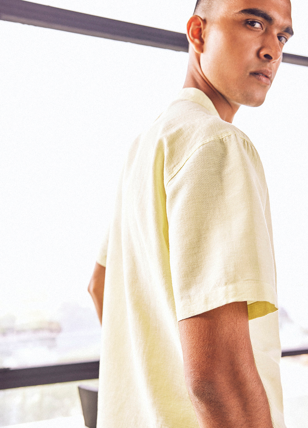 Rahman Linen Shirt In Mustard