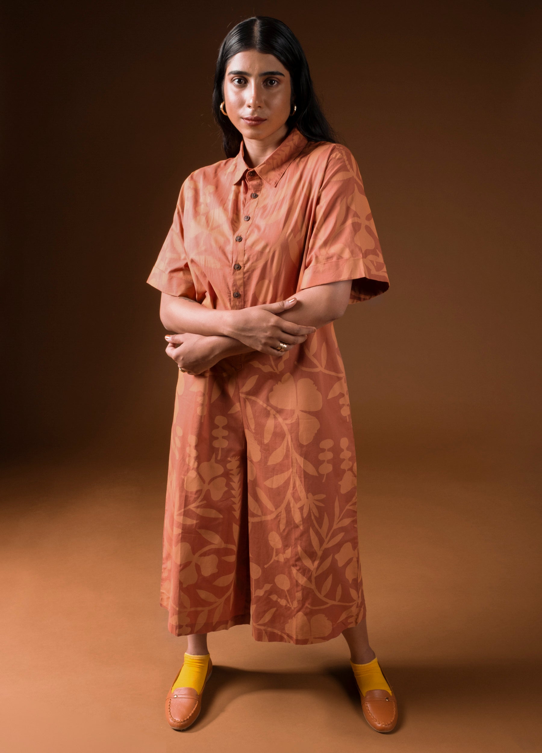 Russet Garden Midi Jumpsuit