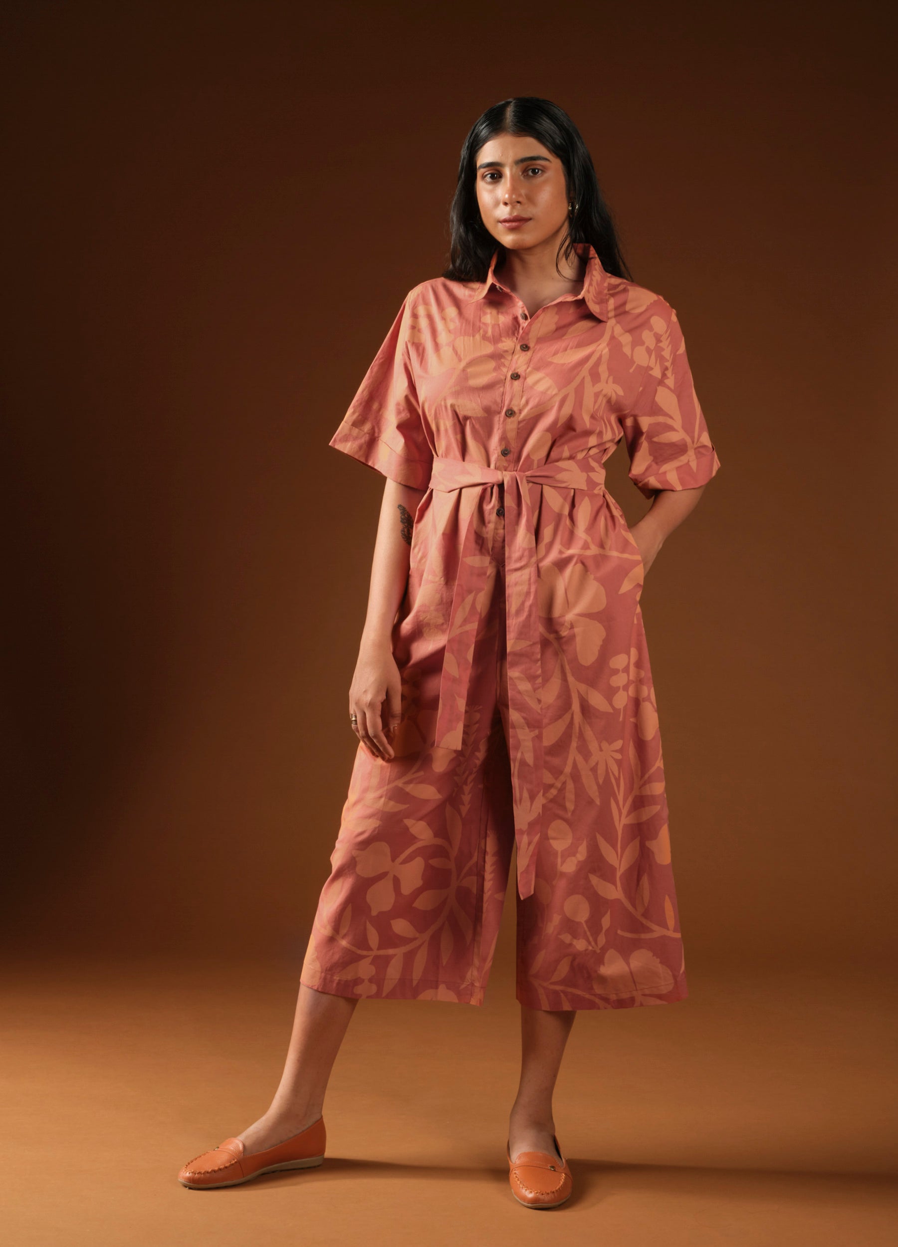 Russet Garden Midi Jumpsuit