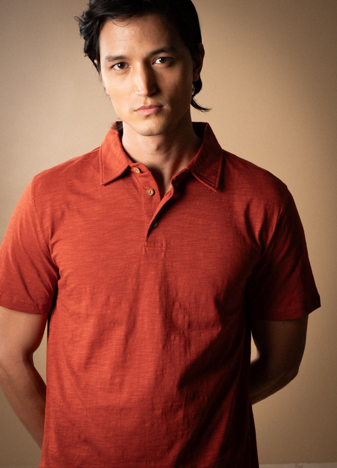 Ginger Slub Polo