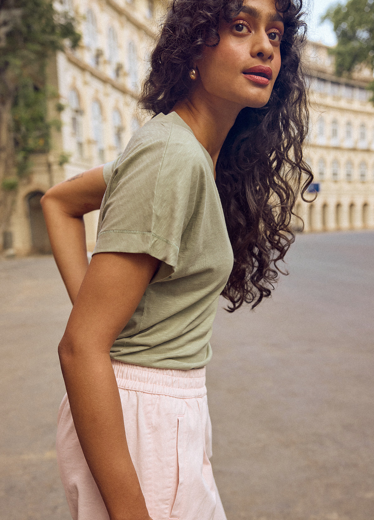 Sage V-Neck Tee