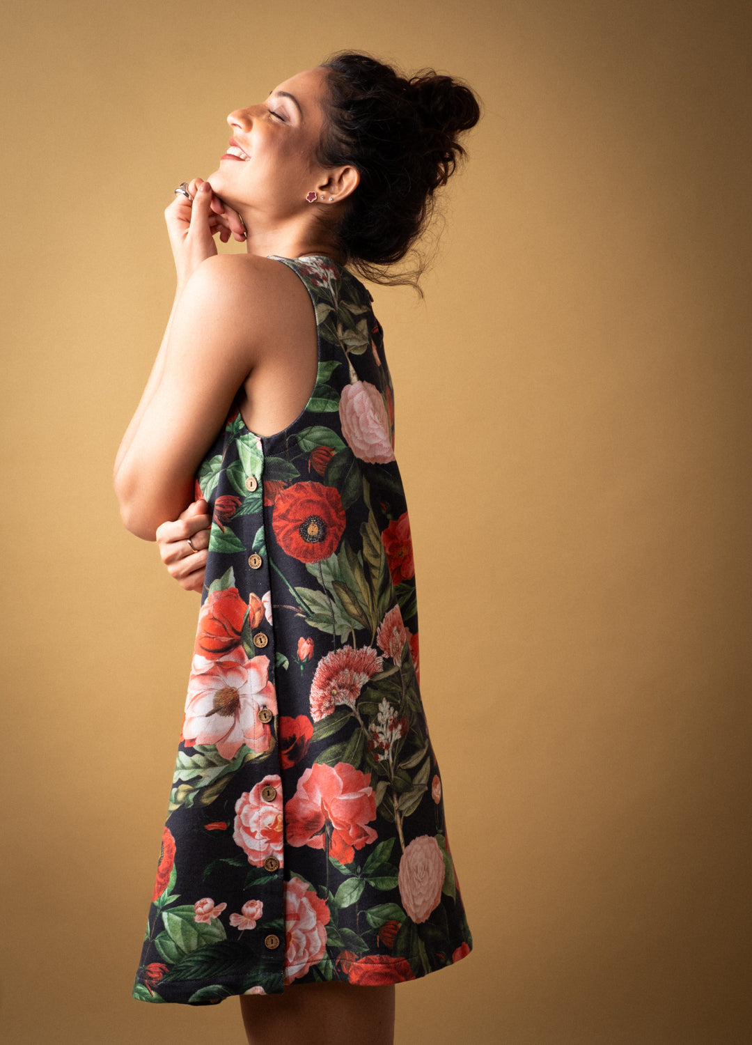 Scarlet Buttoned Mini