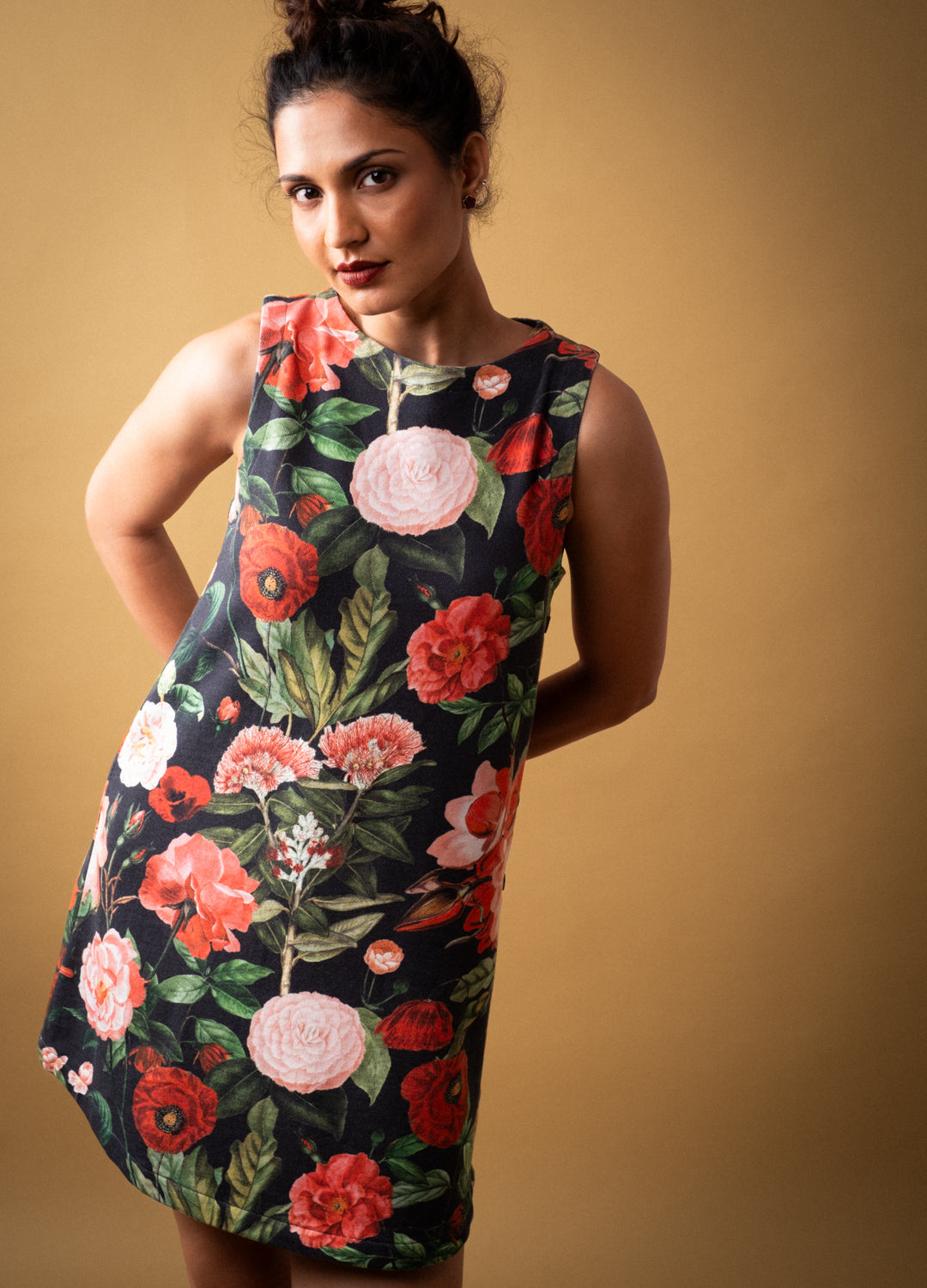 Scarlet Buttoned Mini