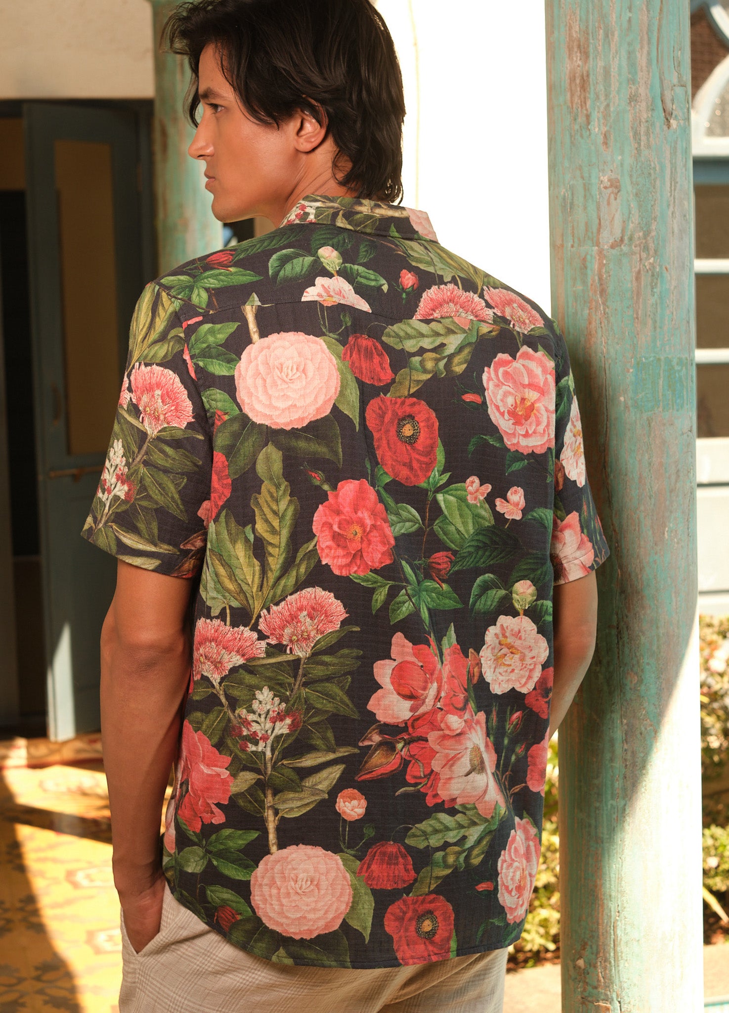 Scarlet Half-Sleeve Muslin Shirt