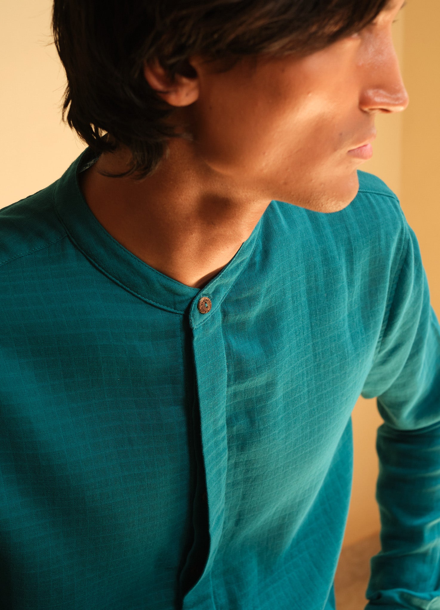 Sea Mandarin Muslin Shirt