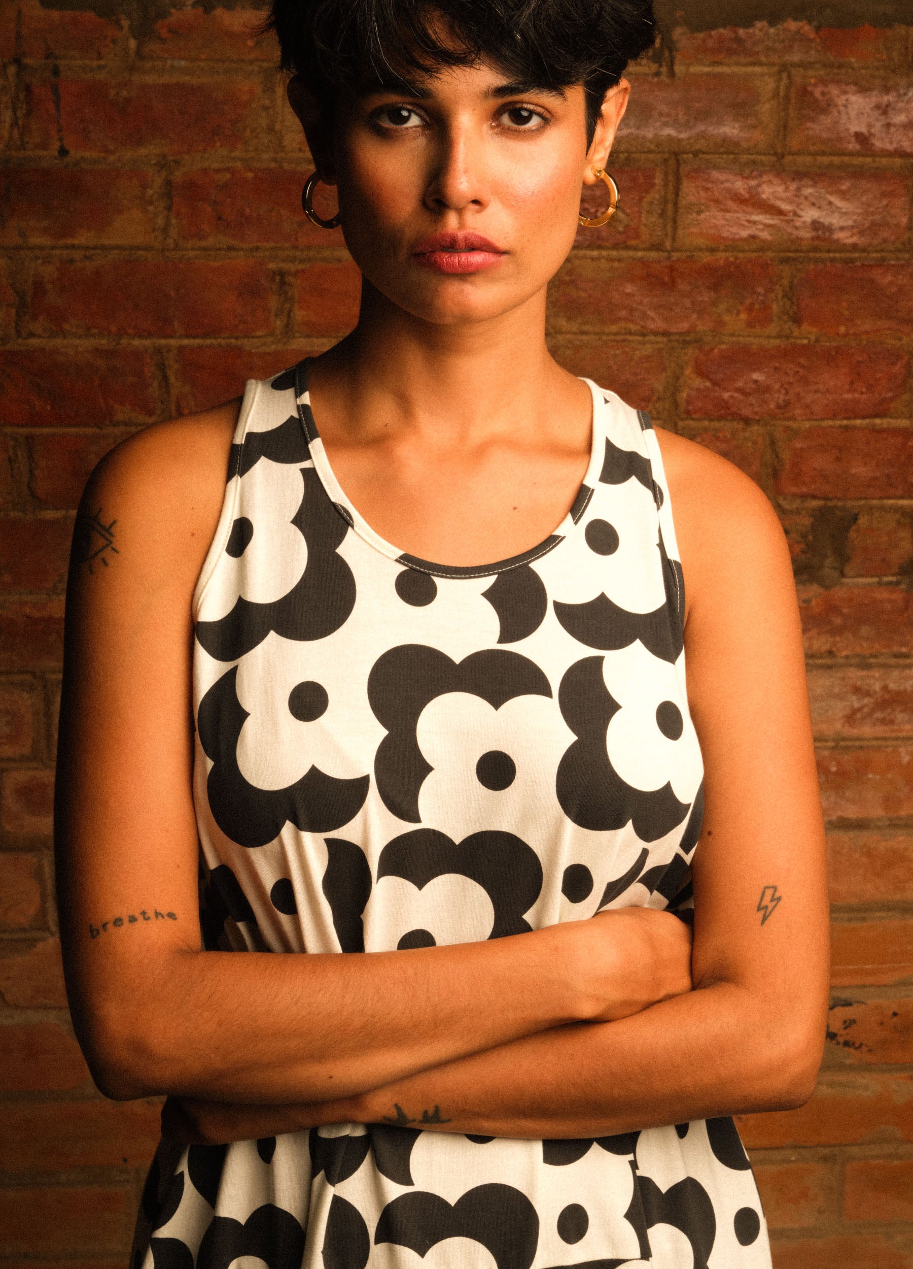 Shadow Floral Sack Dress