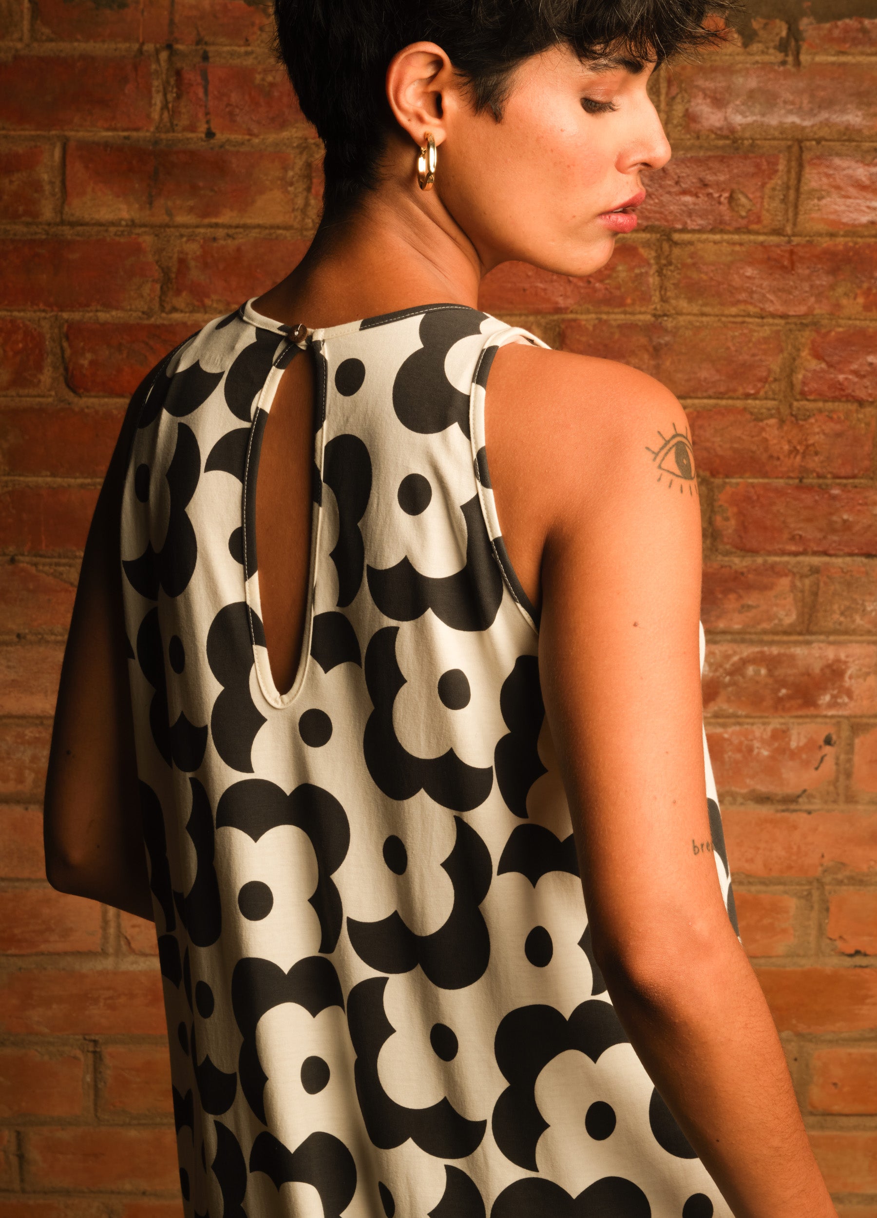 Shadow Floral Sack Dress