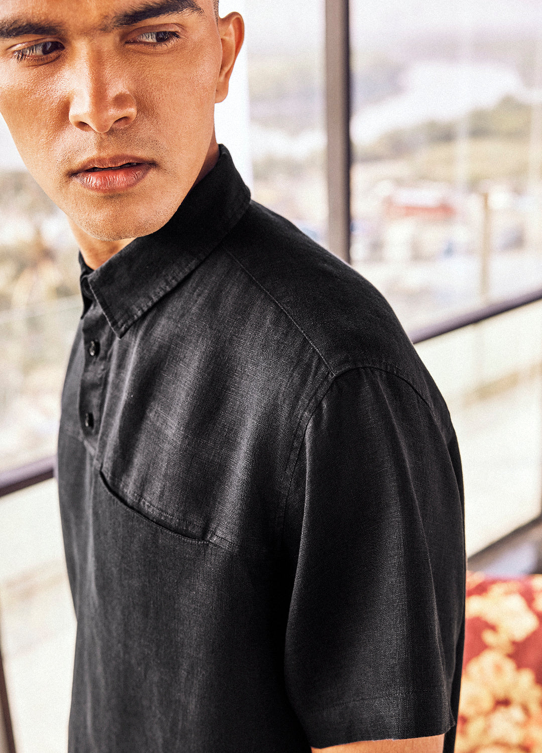 Shammi Linen Shirt In Coal