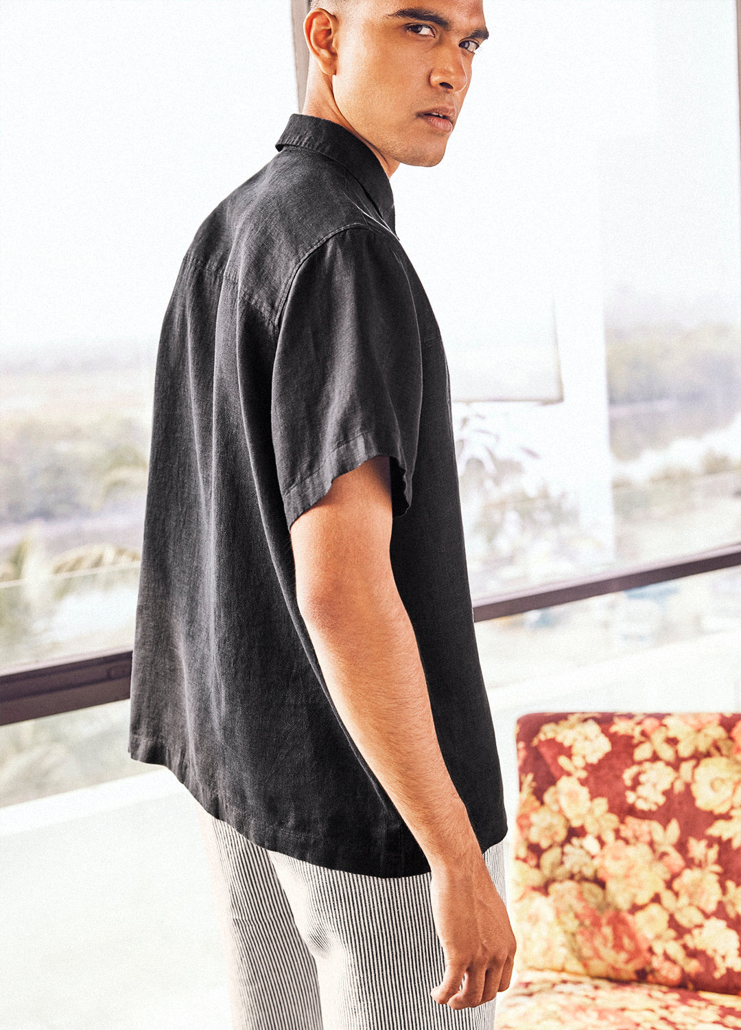 Shammi Linen Shirt In Coal