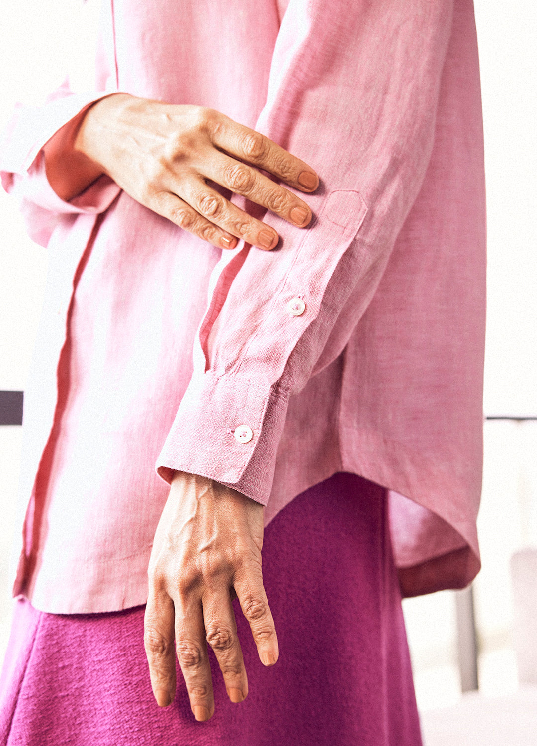 Sharmila Linen Shirt In Blush