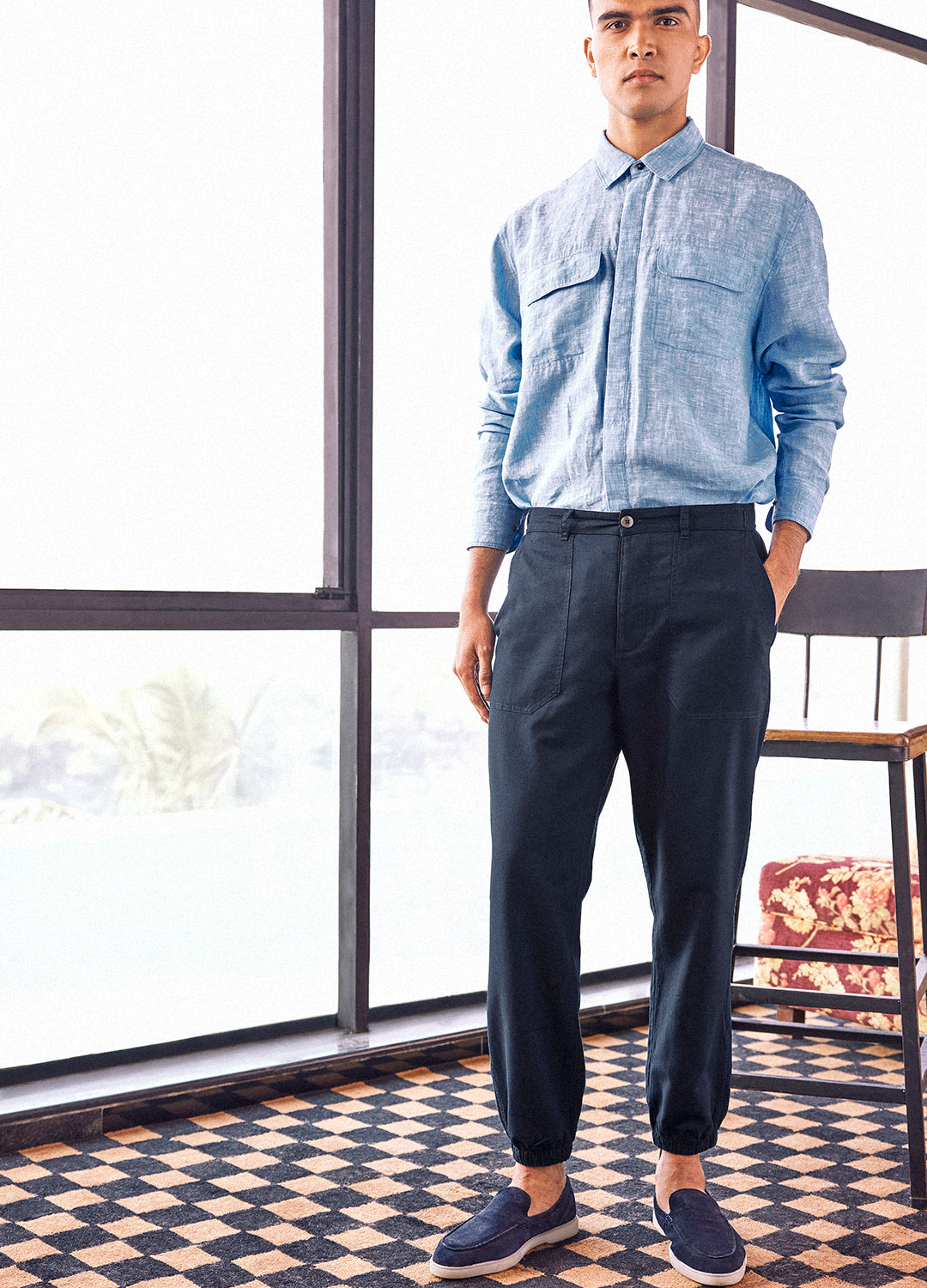 The Shashi-Burman Men Linen Pants and Shirt Set Online