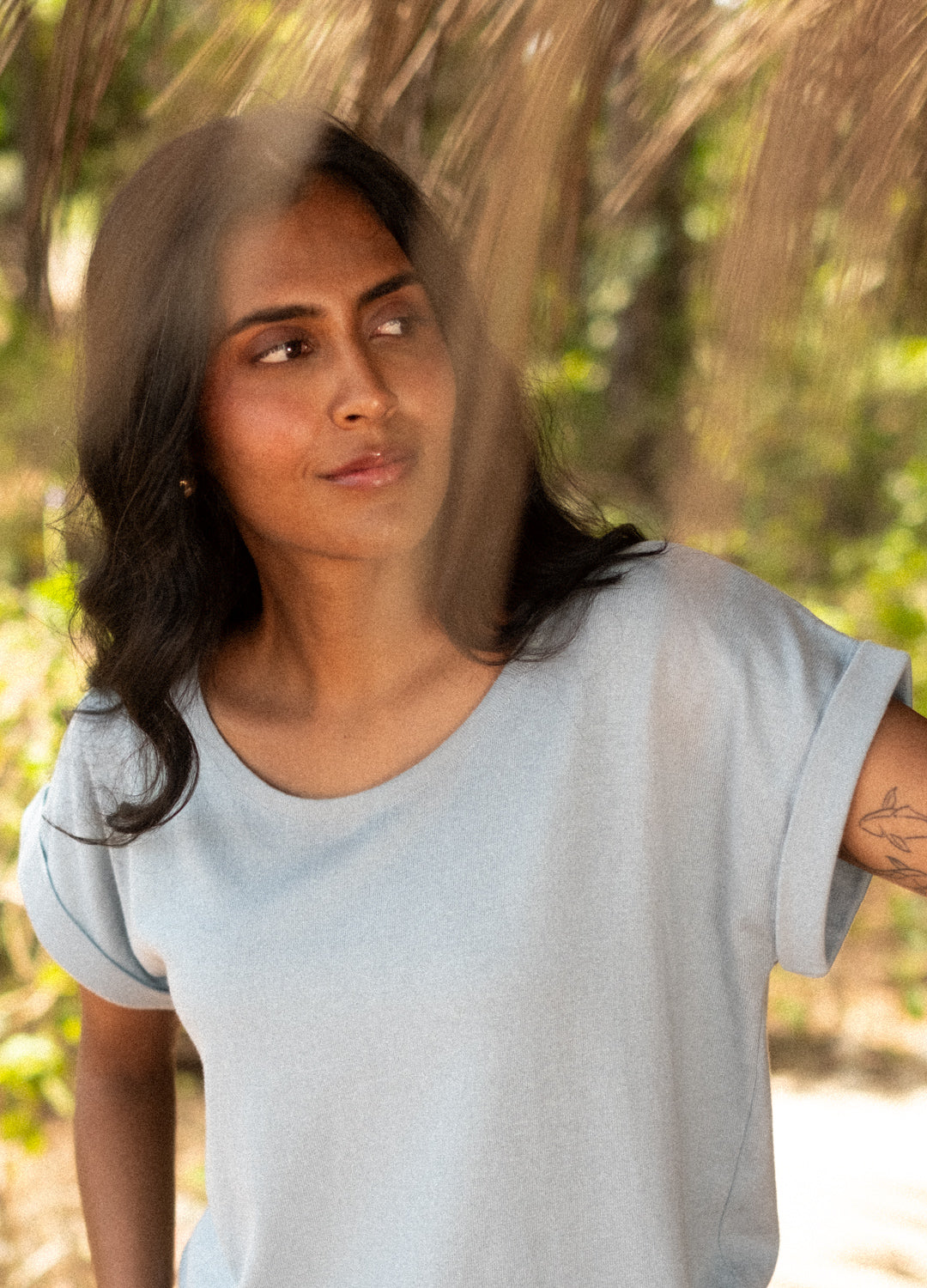 Sky Fine Knit Tee