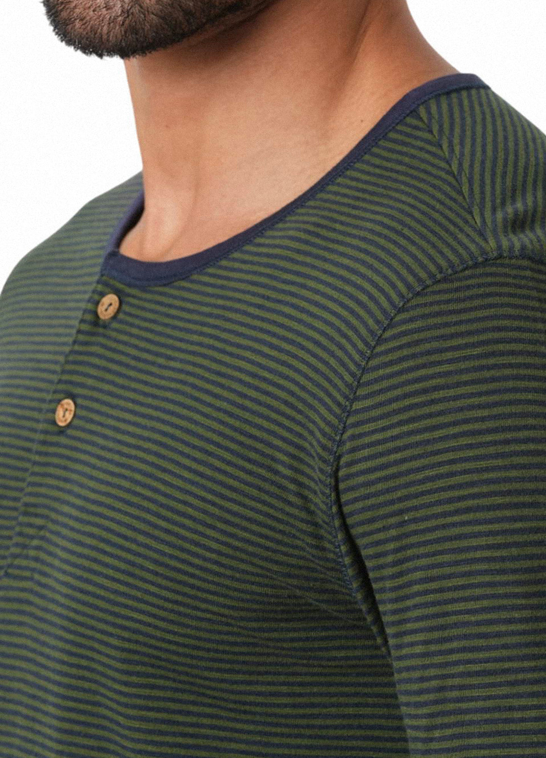 Striped Jersey Henley