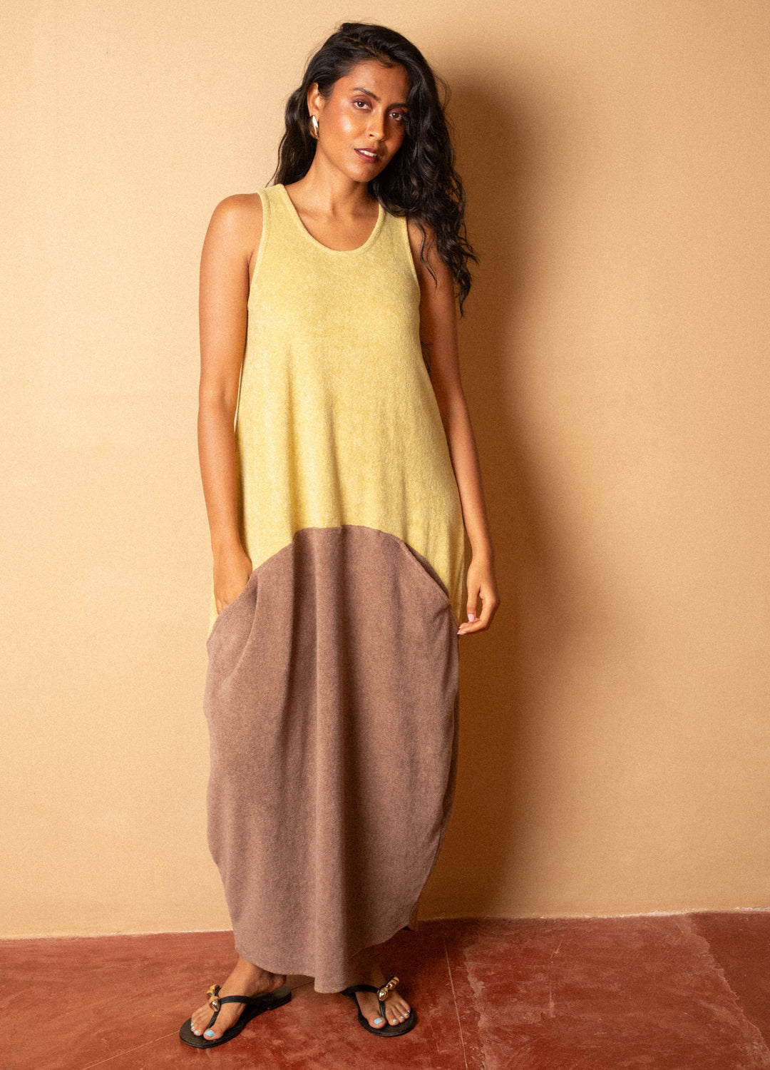 Sunny Yellow Soft Organic Sack Dress For Women Online