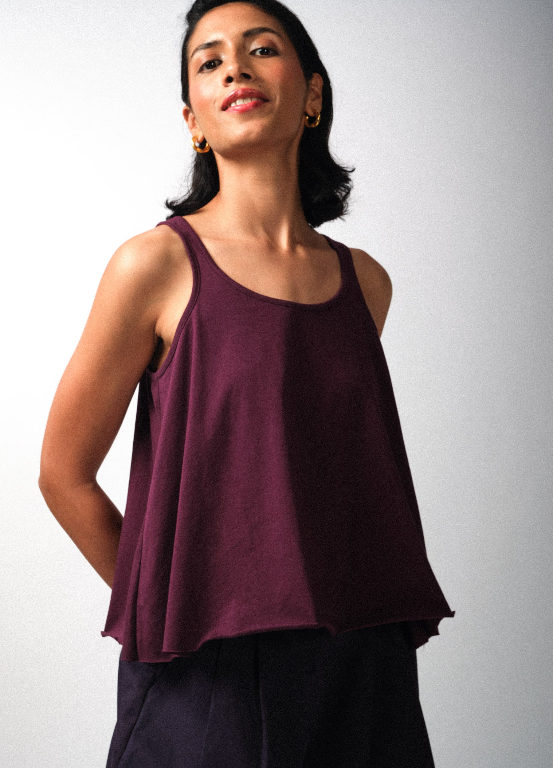 Vin Pink Flared Tank