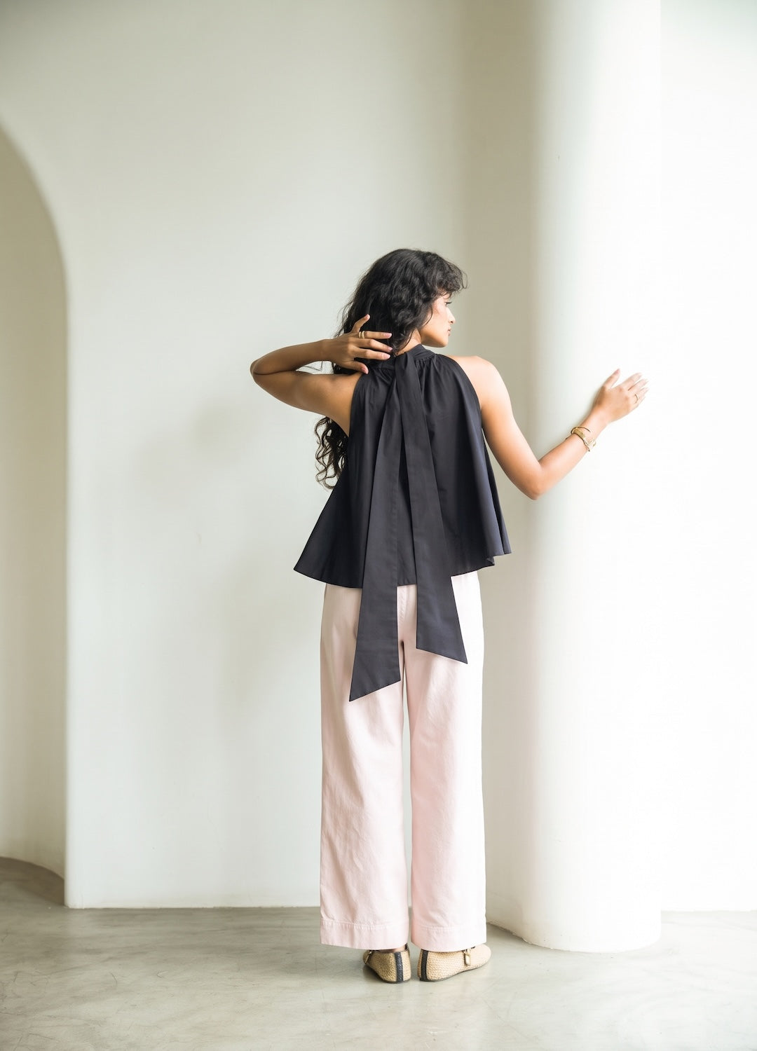 The Noir Top-Blush Pant Set