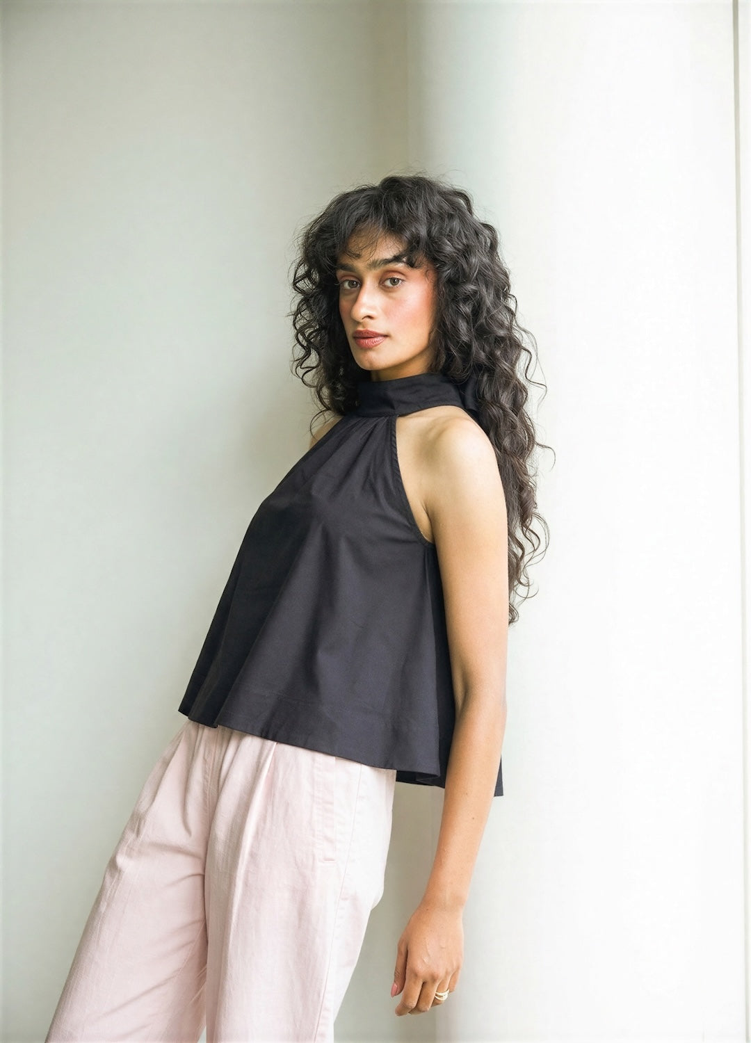 The Noir Top-Blush Pant Set