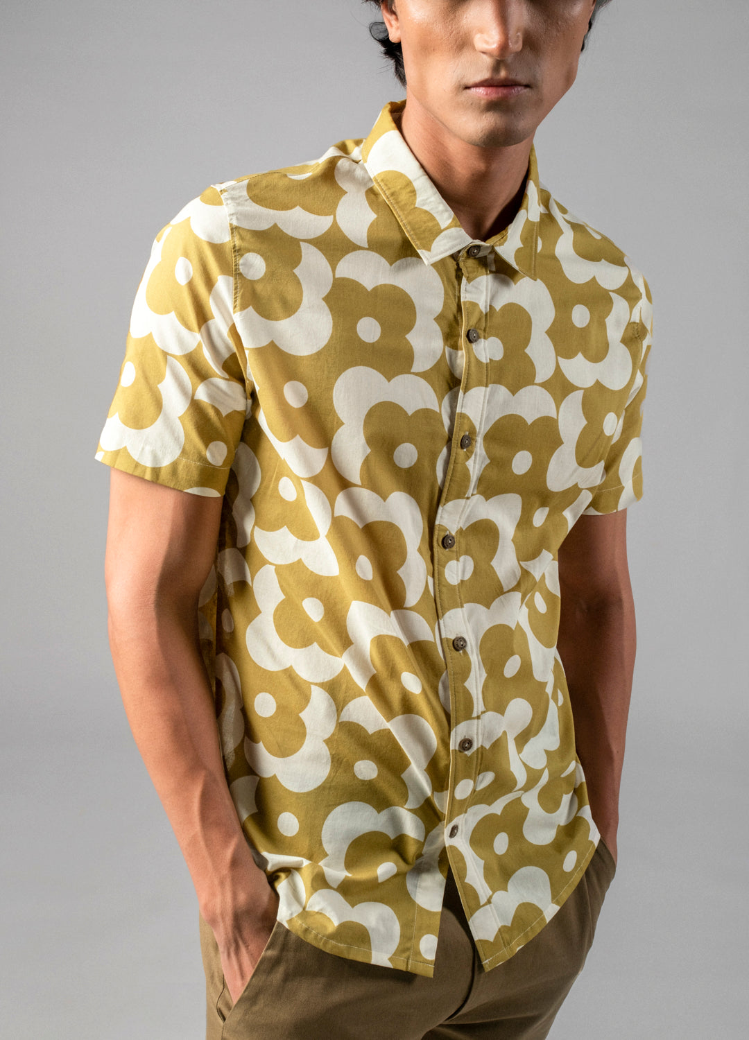 Avocado Organic Cotton Floral Half Sleeve Shirt For Men Online